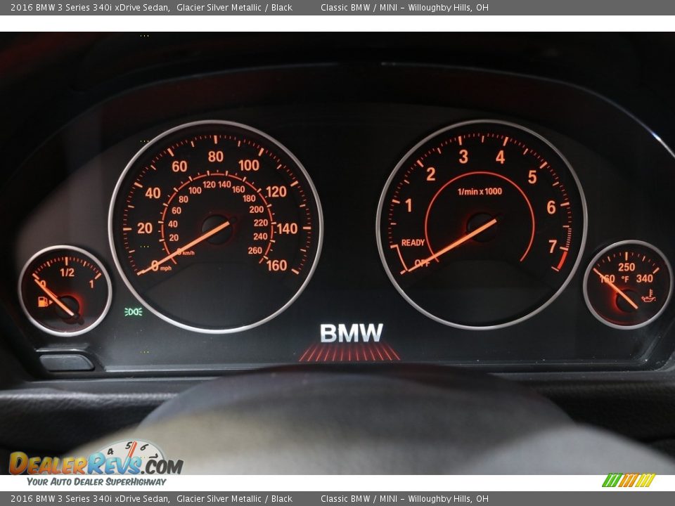 2016 BMW 3 Series 340i xDrive Sedan Glacier Silver Metallic / Black Photo #8