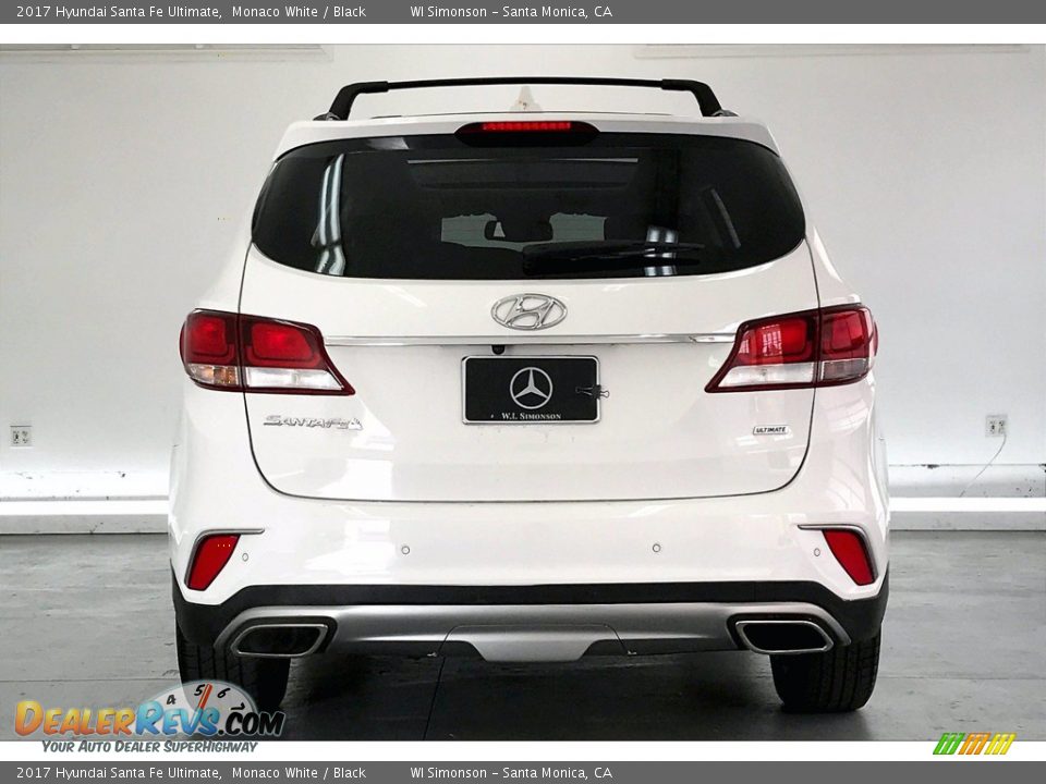 2017 Hyundai Santa Fe Ultimate Monaco White / Black Photo #3