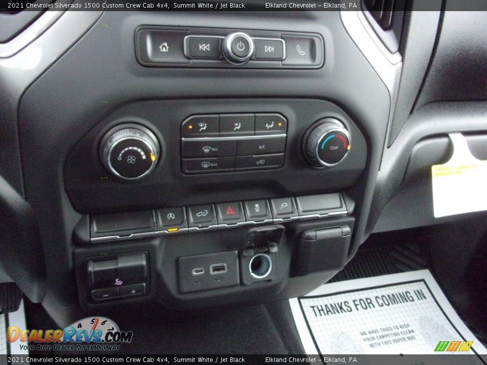 2021 Chevrolet Silverado 1500 Custom Crew Cab 4x4 Summit White / Jet Black Photo #24