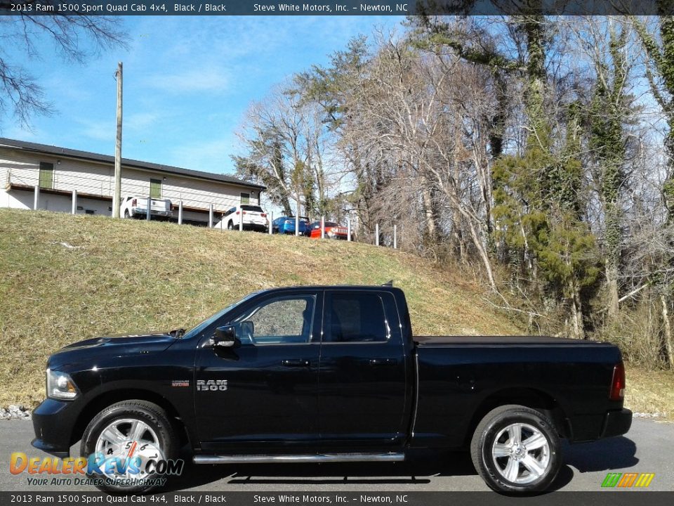 2013 Ram 1500 Sport Quad Cab 4x4 Black / Black Photo #1