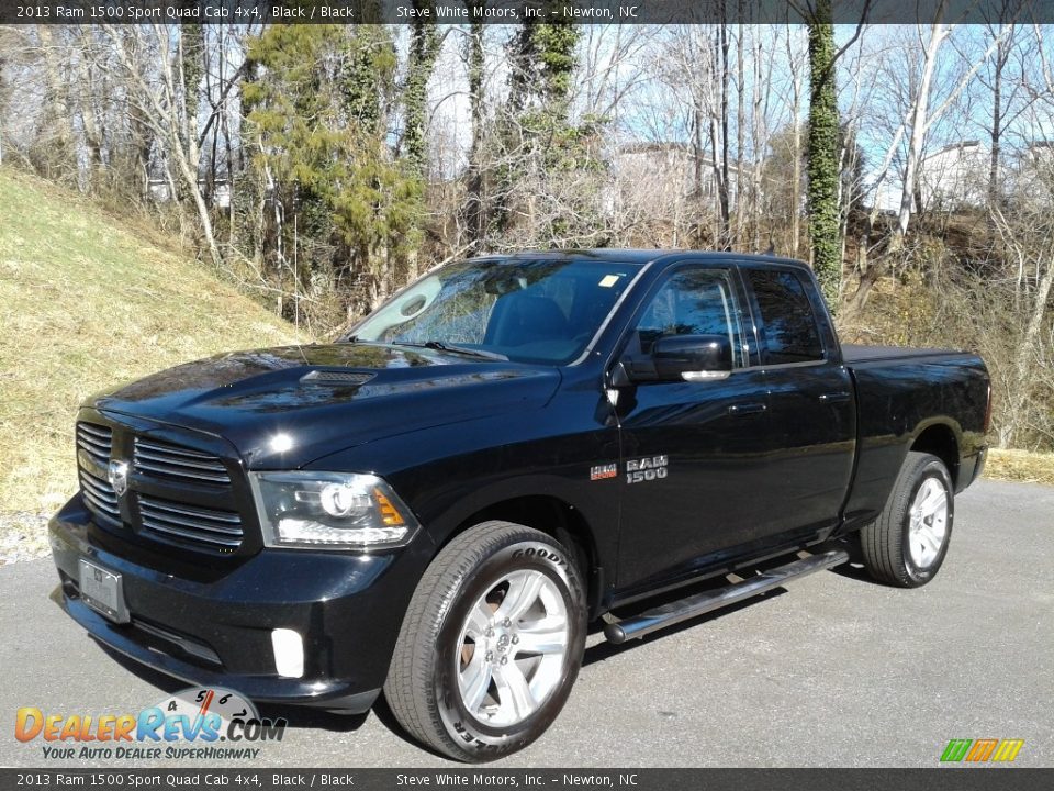 2013 Ram 1500 Sport Quad Cab 4x4 Black / Black Photo #2