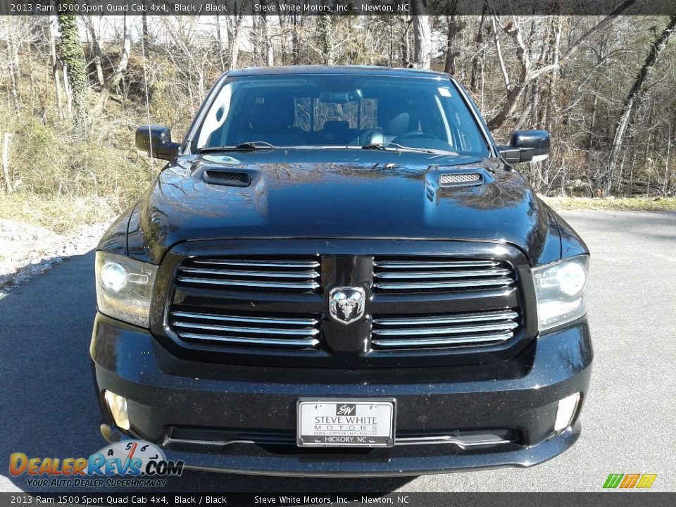 2013 Ram 1500 Sport Quad Cab 4x4 Black / Black Photo #3