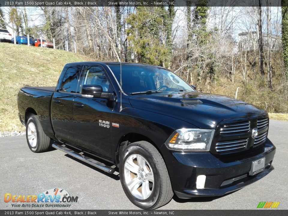 2013 Ram 1500 Sport Quad Cab 4x4 Black / Black Photo #4