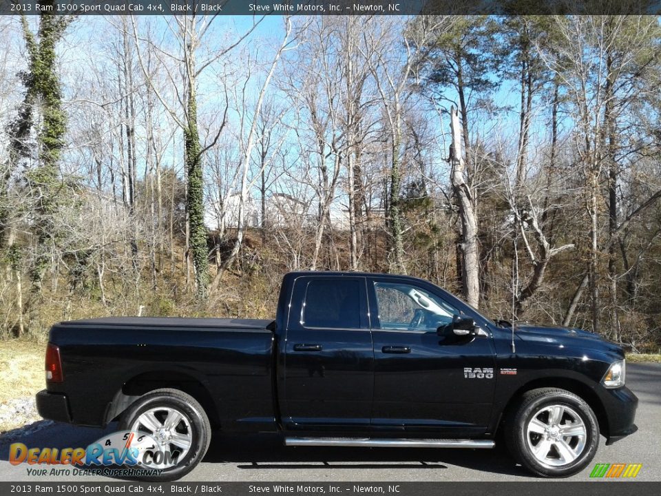 2013 Ram 1500 Sport Quad Cab 4x4 Black / Black Photo #5