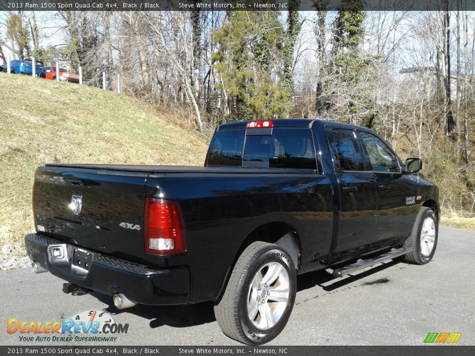 2013 Ram 1500 Sport Quad Cab 4x4 Black / Black Photo #6