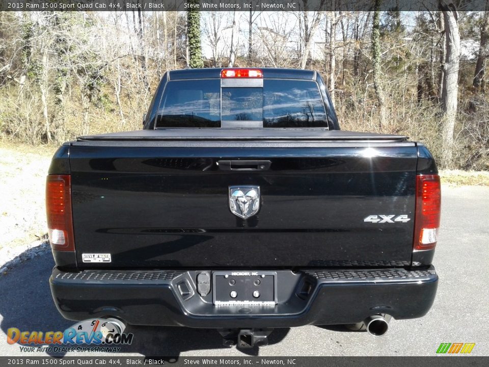 2013 Ram 1500 Sport Quad Cab 4x4 Black / Black Photo #7