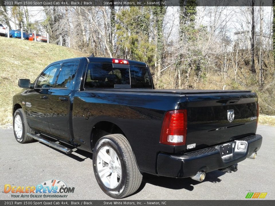 2013 Ram 1500 Sport Quad Cab 4x4 Black / Black Photo #9