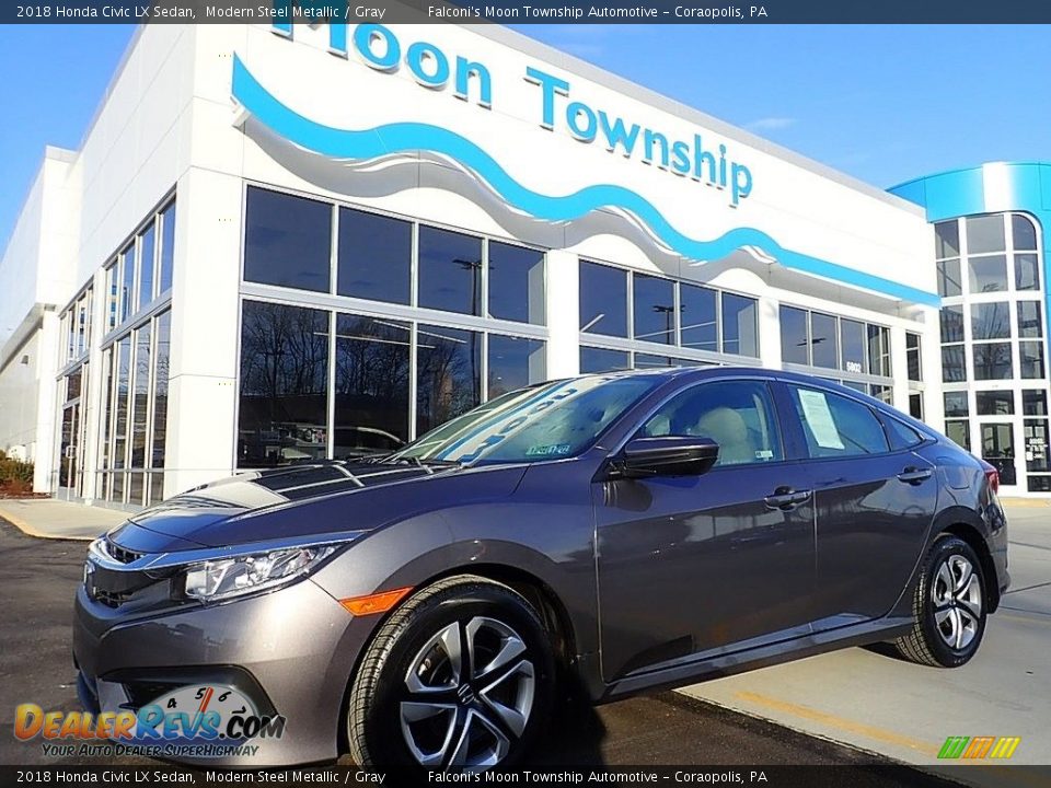 2018 Honda Civic LX Sedan Modern Steel Metallic / Gray Photo #1
