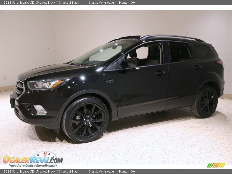 2018 Ford Escape SE Shadow Black / Charcoal Black Photo #3