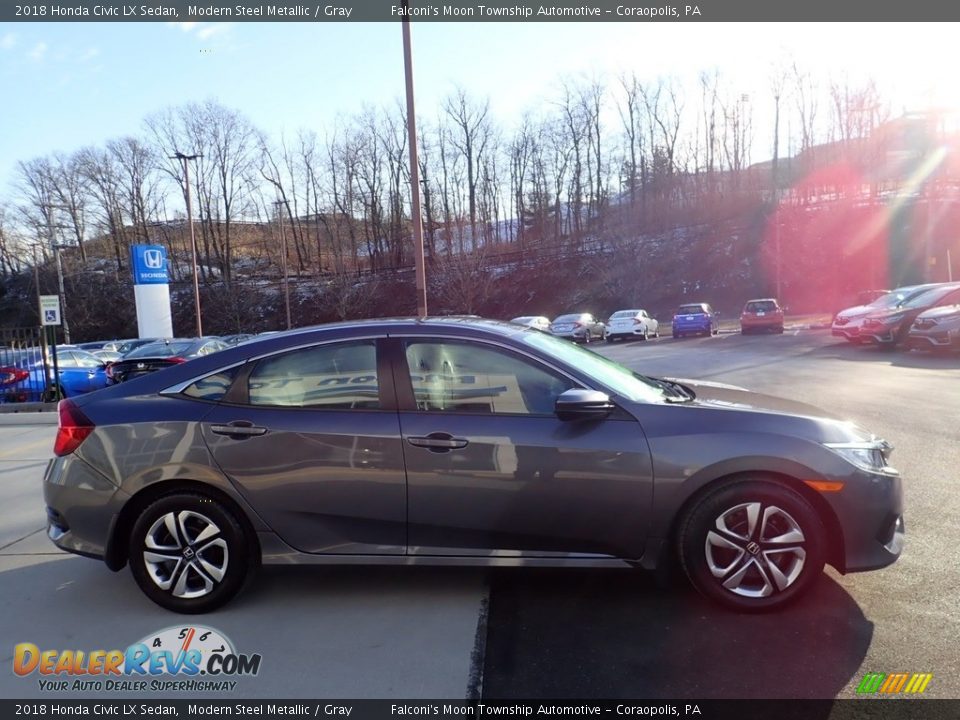 2018 Honda Civic LX Sedan Modern Steel Metallic / Gray Photo #3