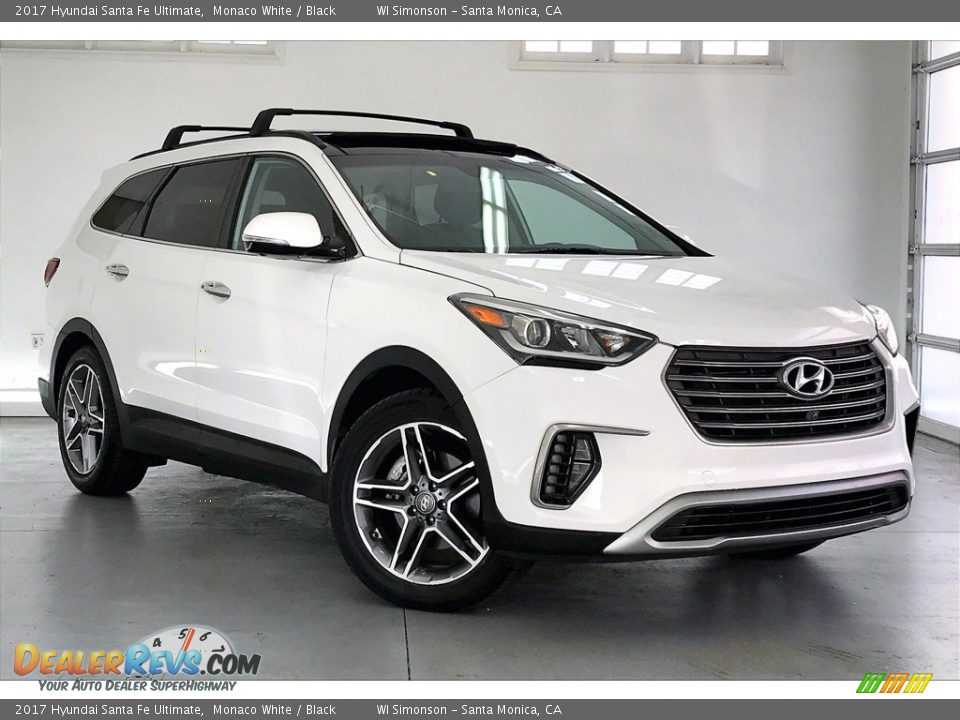 2017 Hyundai Santa Fe Ultimate Monaco White / Black Photo #34