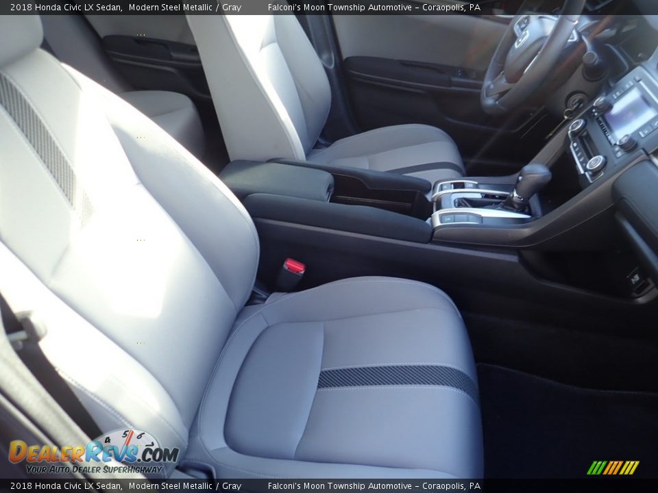 2018 Honda Civic LX Sedan Modern Steel Metallic / Gray Photo #7