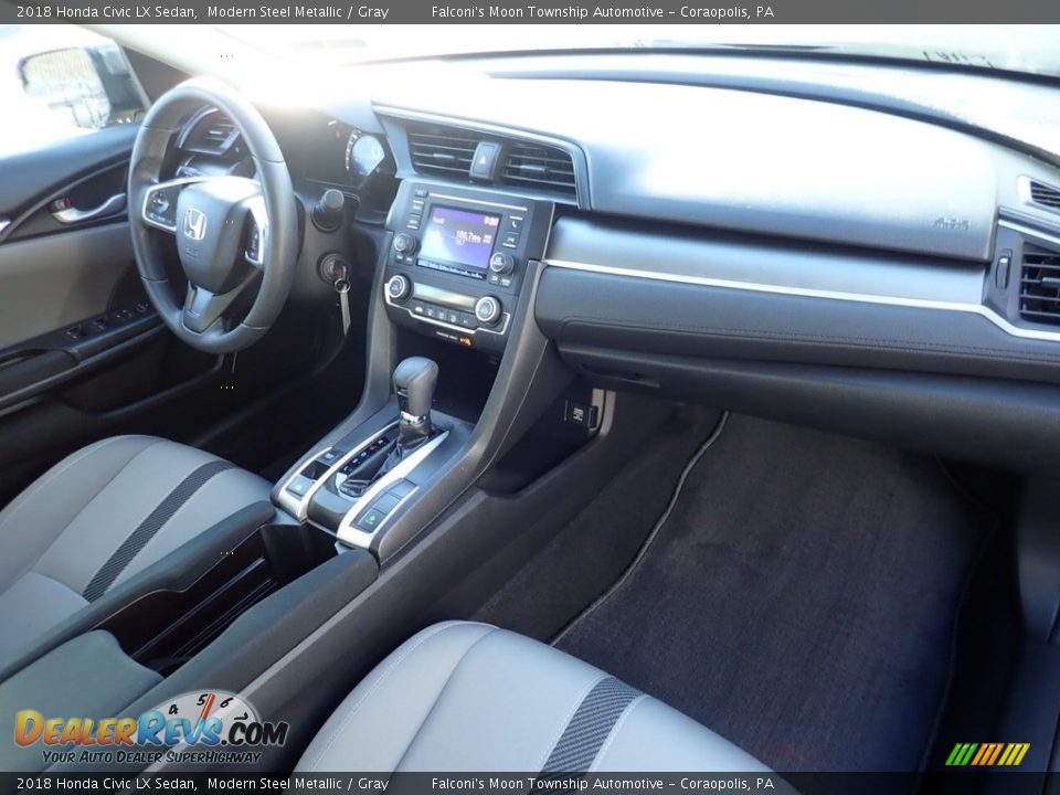 2018 Honda Civic LX Sedan Modern Steel Metallic / Gray Photo #8