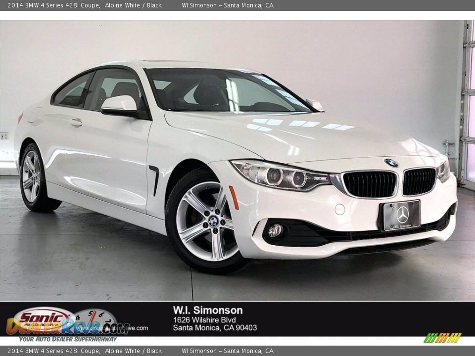 2014 BMW 4 Series 428i Coupe Alpine White / Black Photo #1