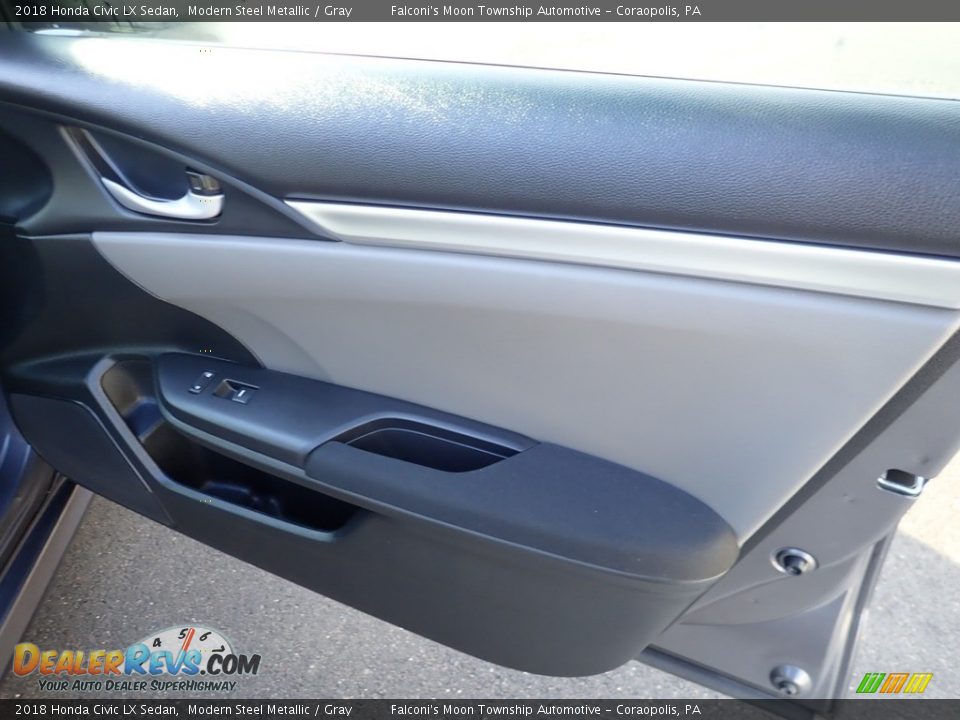 2018 Honda Civic LX Sedan Modern Steel Metallic / Gray Photo #9