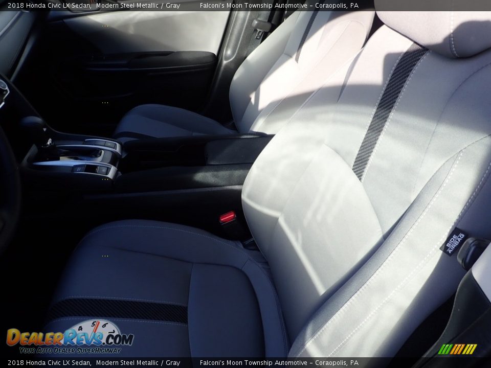 2018 Honda Civic LX Sedan Modern Steel Metallic / Gray Photo #12
