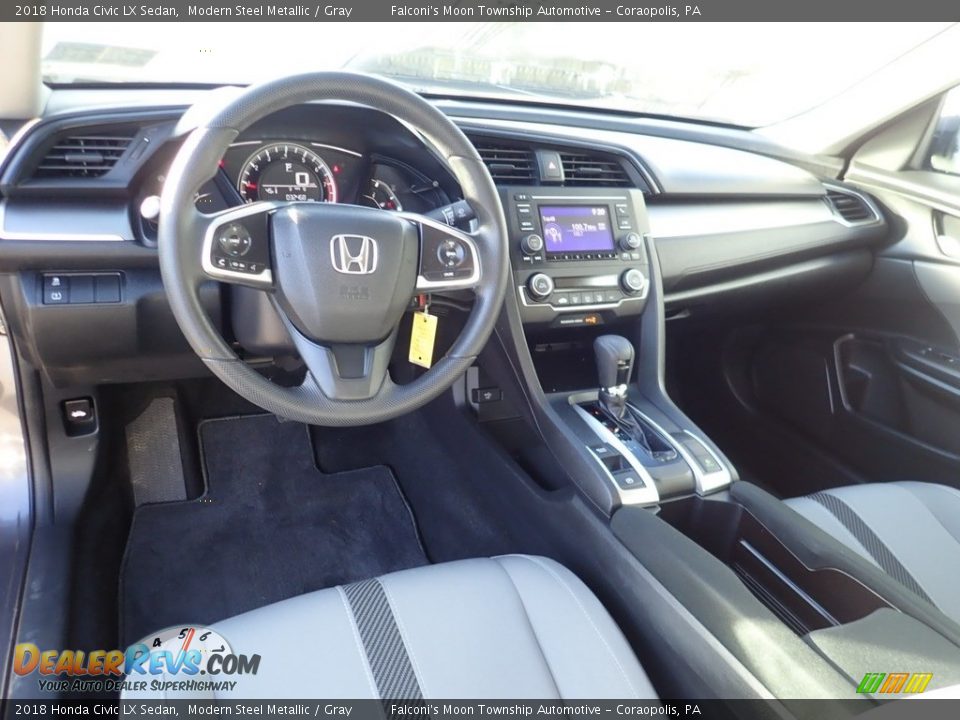 2018 Honda Civic LX Sedan Modern Steel Metallic / Gray Photo #14