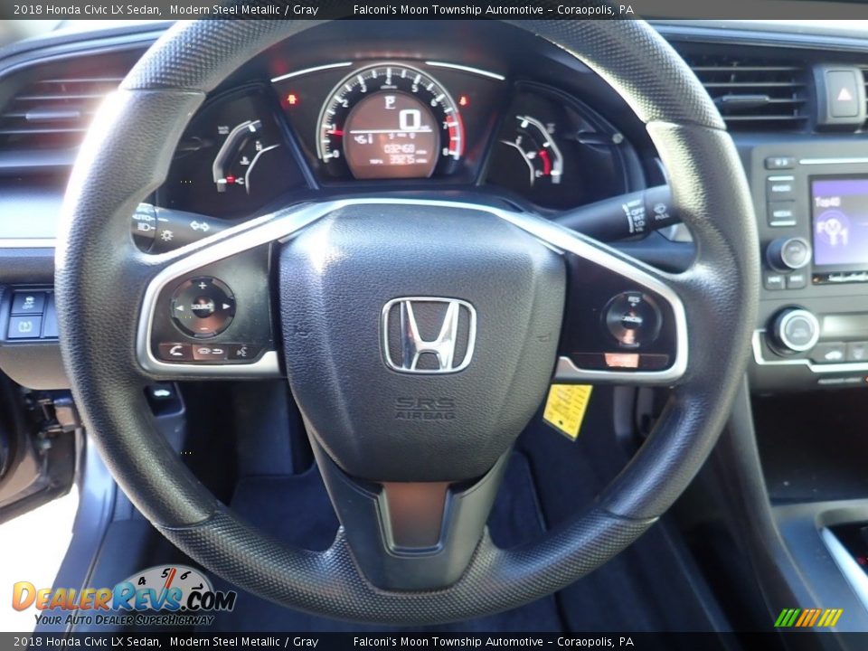 2018 Honda Civic LX Sedan Modern Steel Metallic / Gray Photo #19