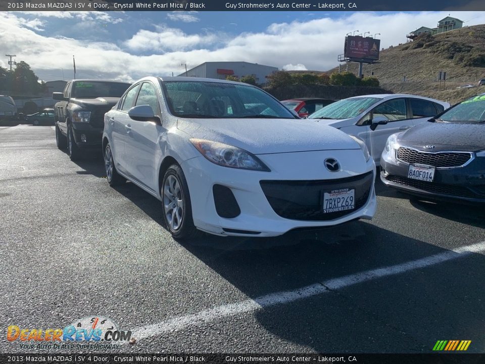 2013 Mazda MAZDA3 i SV 4 Door Crystal White Pearl Mica / Black Photo #1
