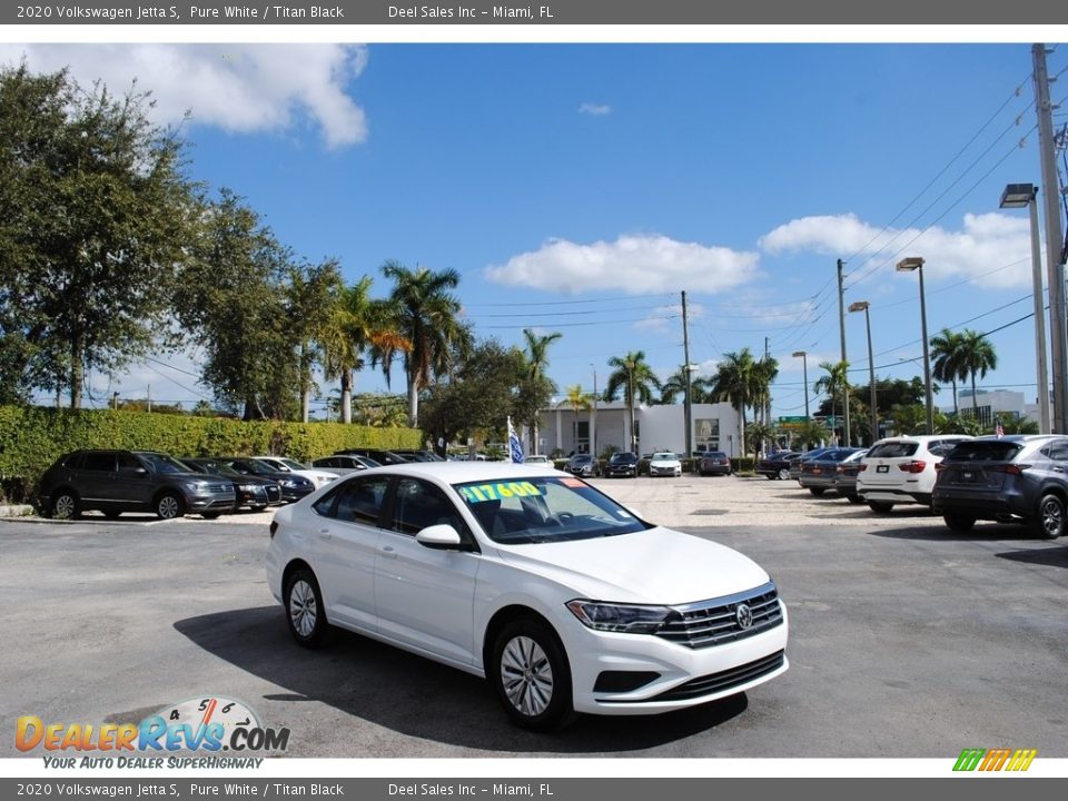 2020 Volkswagen Jetta S Pure White / Titan Black Photo #1