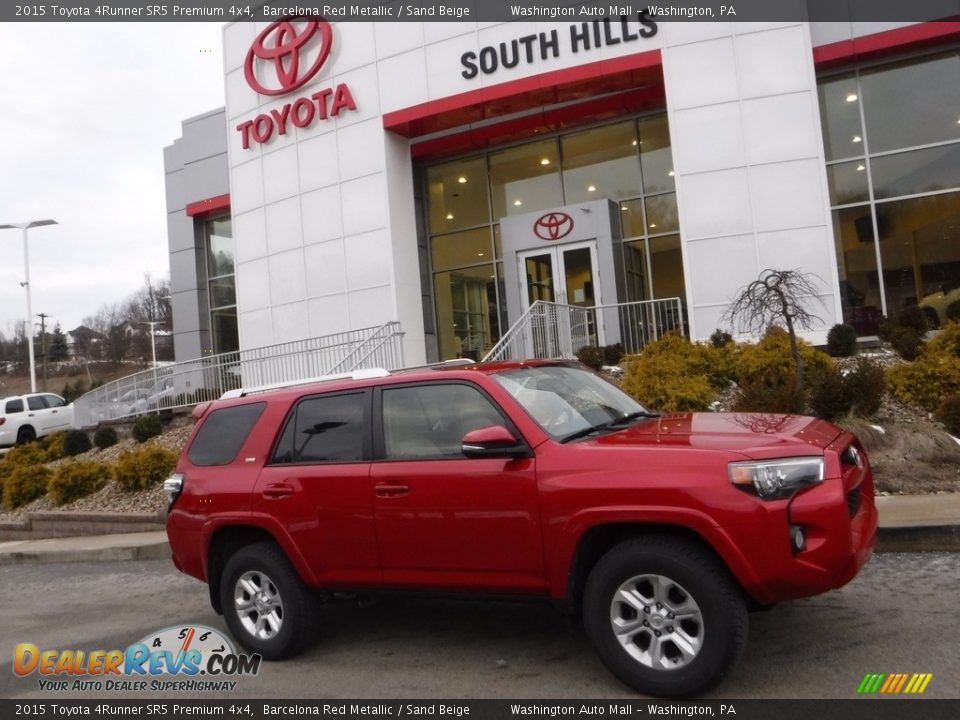 2015 Toyota 4Runner SR5 Premium 4x4 Barcelona Red Metallic / Sand Beige Photo #2