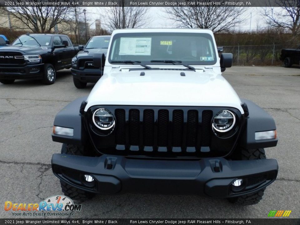 2021 Jeep Wrangler Unlimited Willys 4x4 Bright White / Black Photo #2