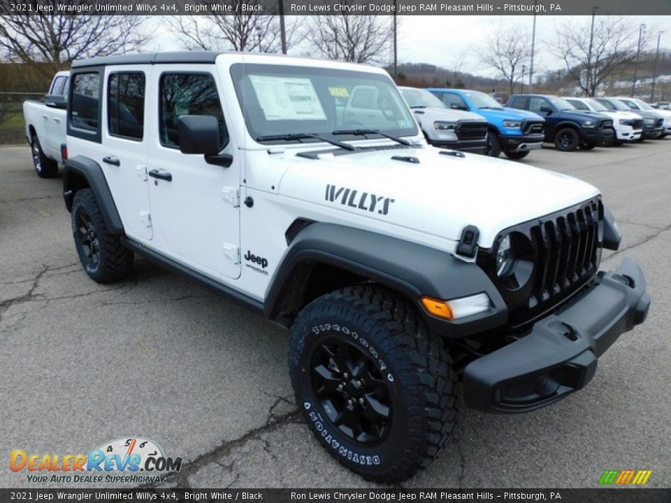 2021 Jeep Wrangler Unlimited Willys 4x4 Bright White / Black Photo #3