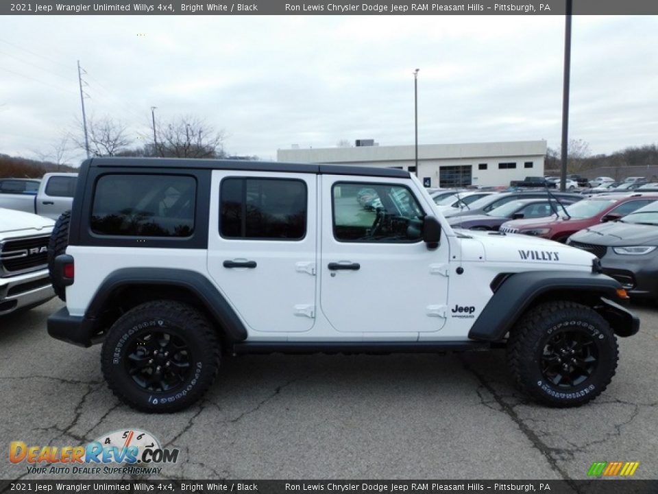 2021 Jeep Wrangler Unlimited Willys 4x4 Bright White / Black Photo #4