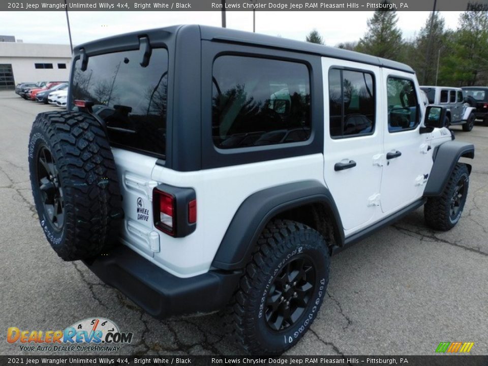 2021 Jeep Wrangler Unlimited Willys 4x4 Bright White / Black Photo #5