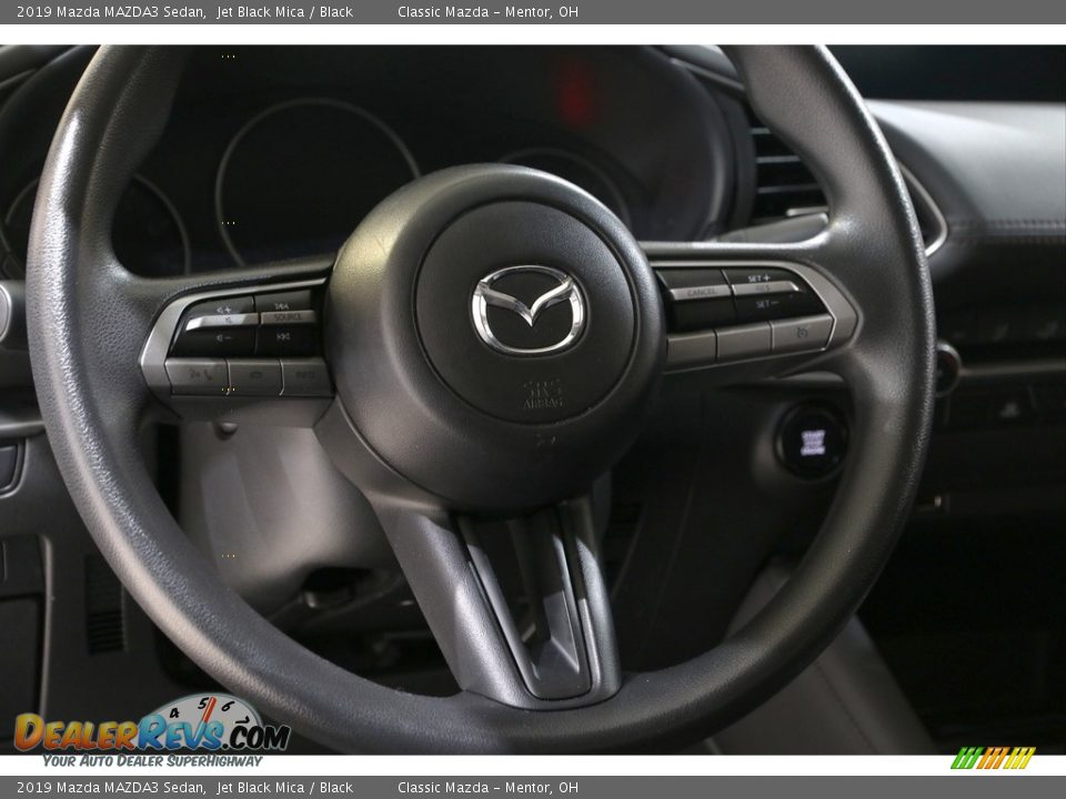 2019 Mazda MAZDA3 Sedan Jet Black Mica / Black Photo #7