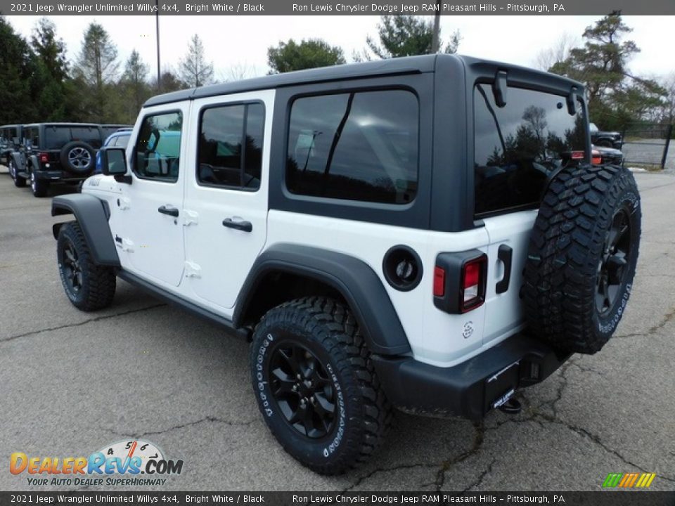 2021 Jeep Wrangler Unlimited Willys 4x4 Bright White / Black Photo #8