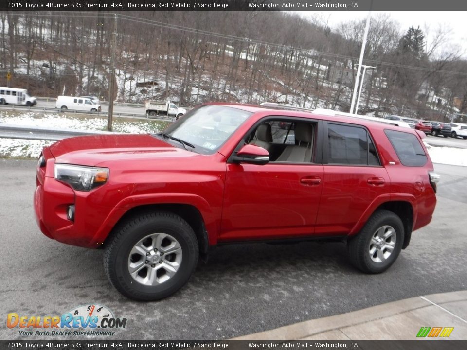 2015 Toyota 4Runner SR5 Premium 4x4 Barcelona Red Metallic / Sand Beige Photo #13