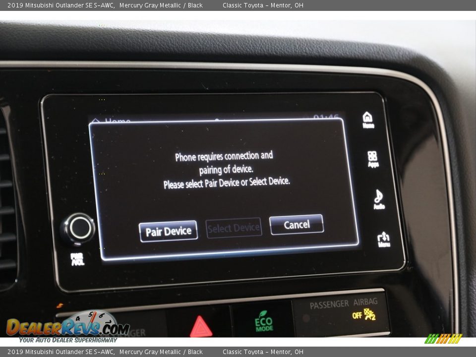 2019 Mitsubishi Outlander SE S-AWC Mercury Gray Metallic / Black Photo #13