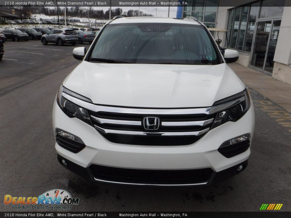 2018 Honda Pilot Elite AWD White Diamond Pearl / Black Photo #5