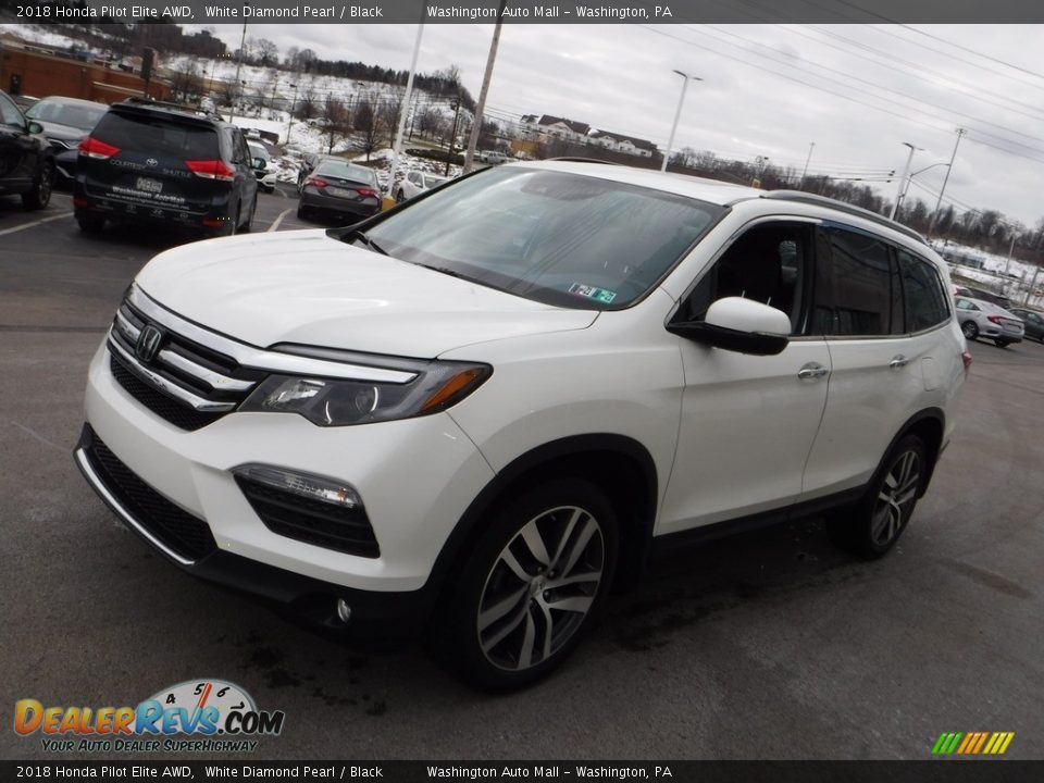 2018 Honda Pilot Elite AWD White Diamond Pearl / Black Photo #6