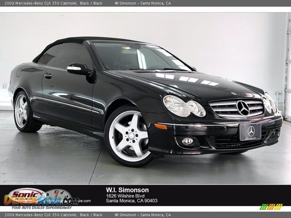 2009 Mercedes-Benz CLK 350 Cabriolet Black / Black Photo #1