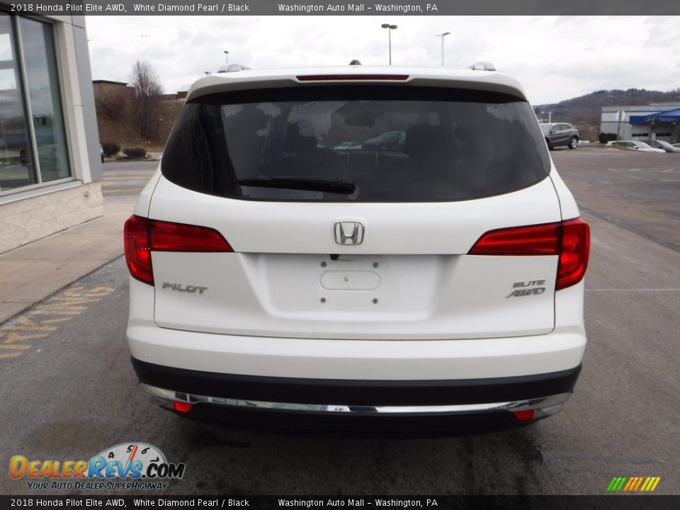 2018 Honda Pilot Elite AWD White Diamond Pearl / Black Photo #8