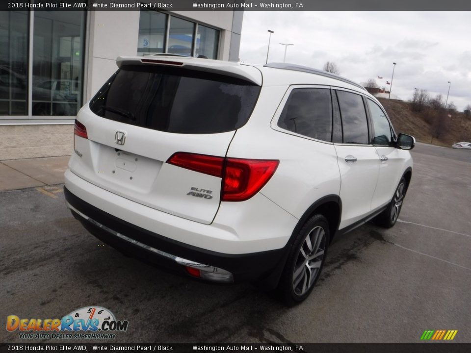 2018 Honda Pilot Elite AWD White Diamond Pearl / Black Photo #9