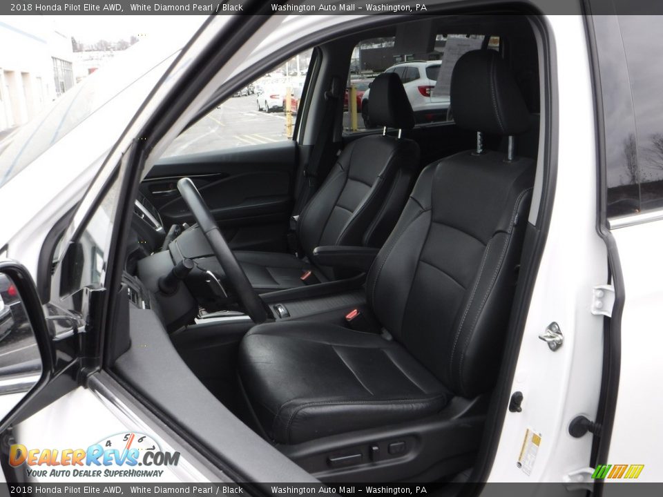 2018 Honda Pilot Elite AWD White Diamond Pearl / Black Photo #16