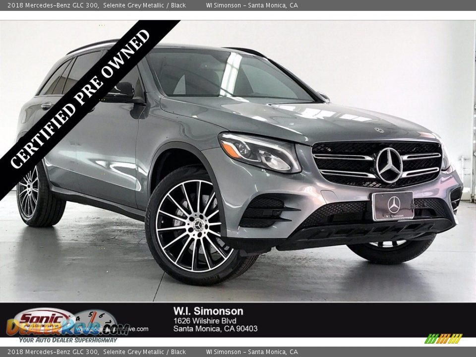 2018 Mercedes-Benz GLC 300 Selenite Grey Metallic / Black Photo #1