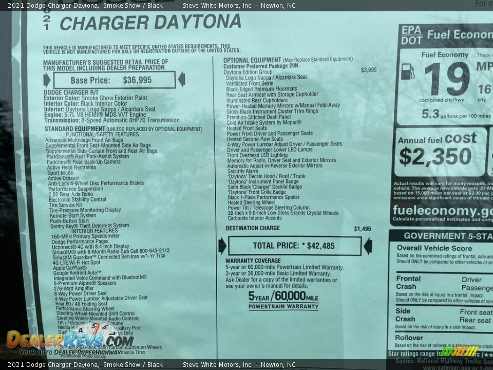 2021 Dodge Charger Daytona Smoke Show / Black Photo #28