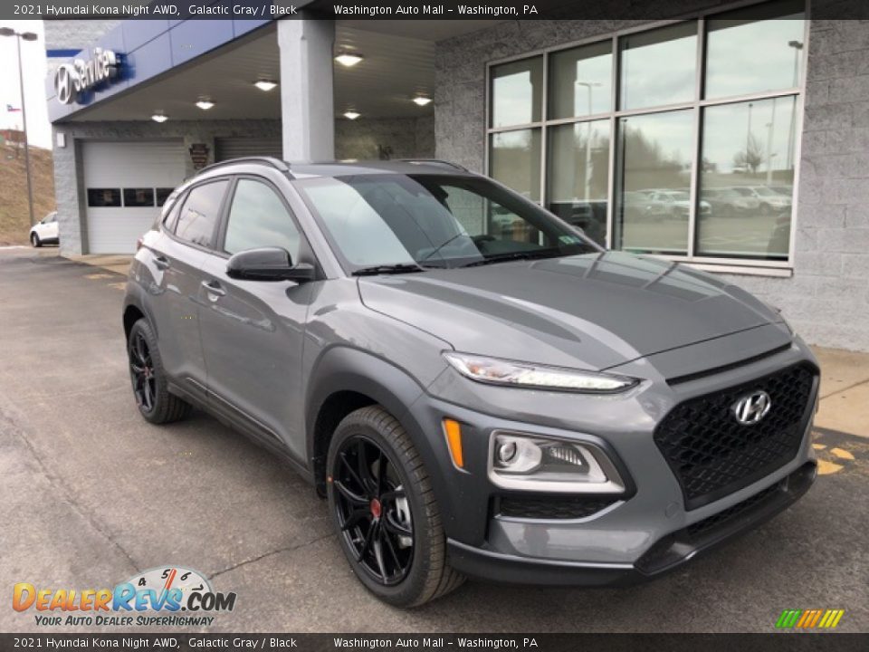 Front 3/4 View of 2021 Hyundai Kona Night AWD Photo #1