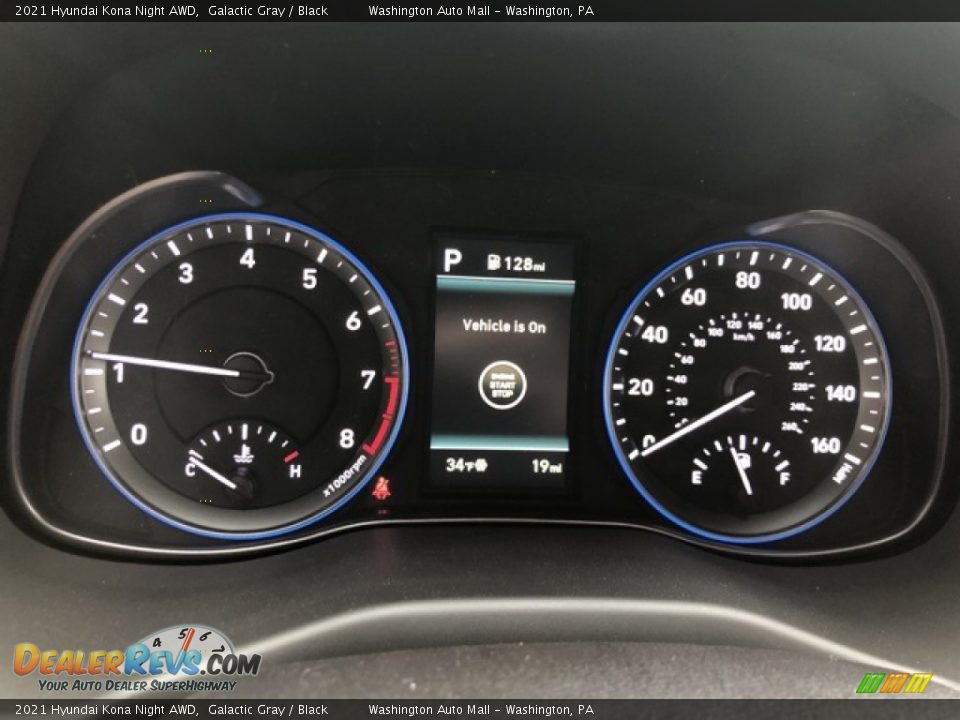 2021 Hyundai Kona Night AWD Gauges Photo #5