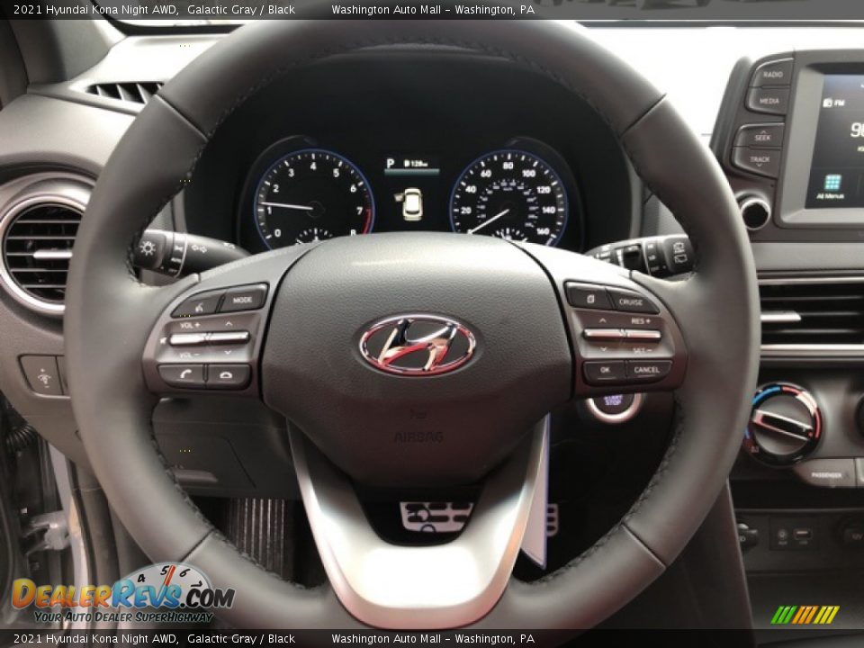 2021 Hyundai Kona Night AWD Steering Wheel Photo #10
