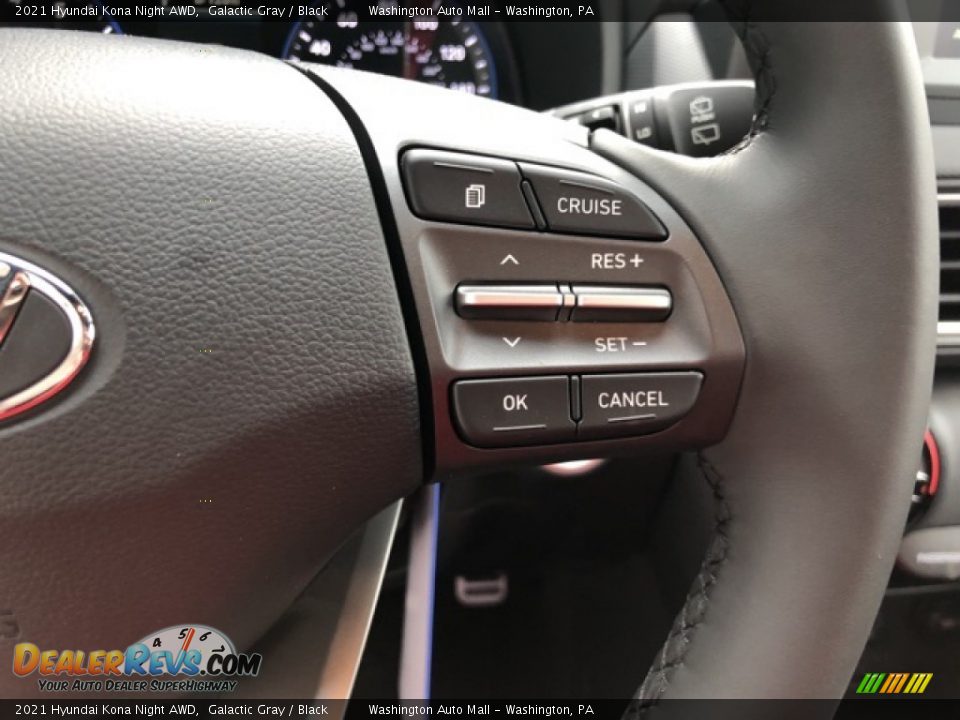 2021 Hyundai Kona Night AWD Steering Wheel Photo #12