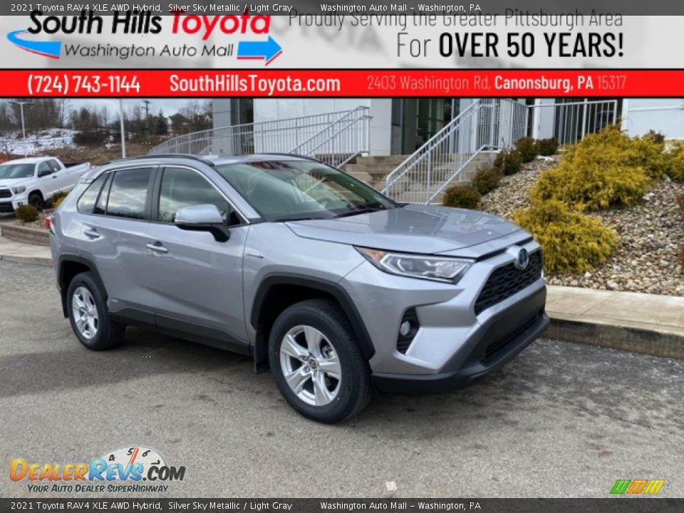 2021 Toyota RAV4 XLE AWD Hybrid Silver Sky Metallic / Light Gray Photo #1