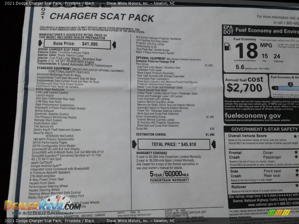 2021 Dodge Charger Scat Pack Frostbite / Black Photo #28