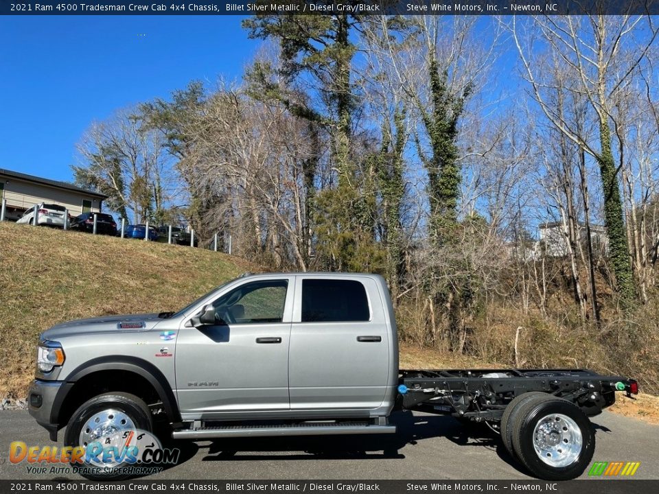 2021 Ram 4500 Tradesman Crew Cab 4x4 Chassis Billet Silver Metallic / Diesel Gray/Black Photo #1