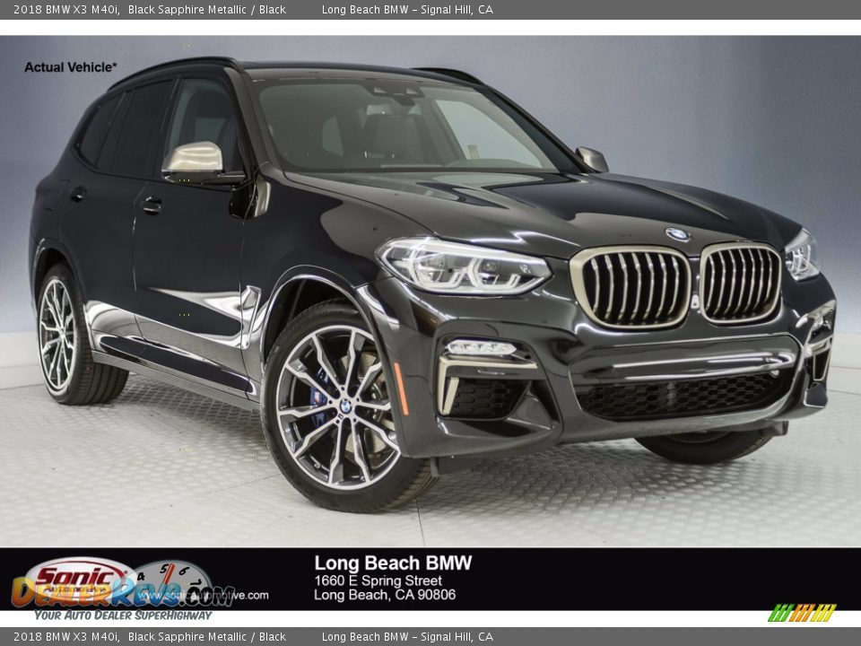 2018 BMW X3 M40i Black Sapphire Metallic / Black Photo #1