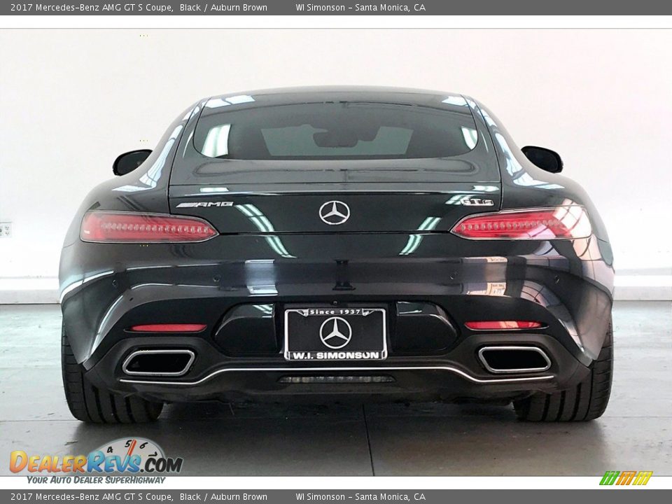 2017 Mercedes-Benz AMG GT S Coupe Black / Auburn Brown Photo #3